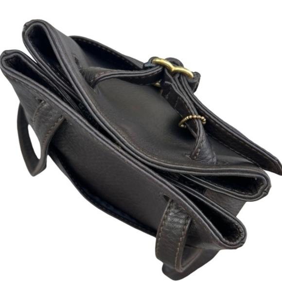 Coach 1997 Sonoma Italy Drawstring Natural Grain Chocolate Leather Shoulder Bag - Picture 13 of 16